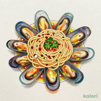 ムール貝＆スパイスパスタ