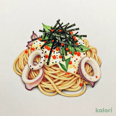 和風いか明太クリームソース