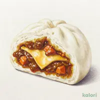 大きなチーズカレーまん