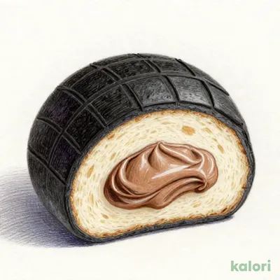 黒いメロンパン チョコホイップ