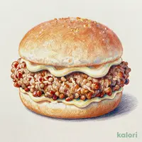 Large Minced Meat Cutlet Burger
