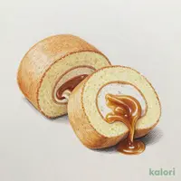 Salted Caramel Roll Cake (5 Slices)