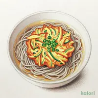 石臼挽きそば粉使用　野菜かき揚げそば