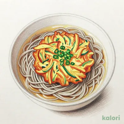 石臼挽きそば粉使用　野菜かき揚げそば