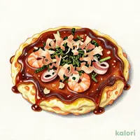 ふんわり海鮮お好み焼(いか・えび)