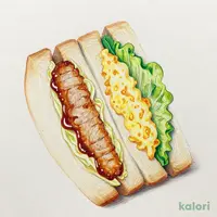 厚切りカツ&フリルレタスサンド