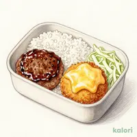 グーコロ男爵＆ハンバーグ弁当(チーズソース)