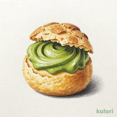 濃い茶シュークリーム
