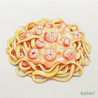生パスタ 濃厚海老クリーム