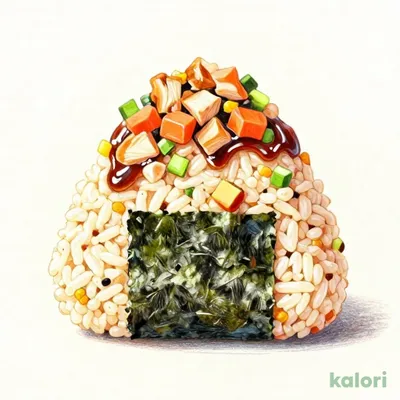 Awaodori Chicken Gomoku Onigiri (Rice Ball)