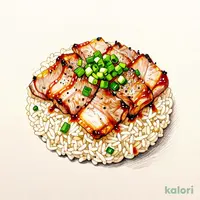 ねぎ塩豚カルビ丼(麦入りご飯)