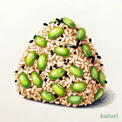 High Fiber Edamame and Salted Kelp Onigiri (with Domestic Mochi Barley)
