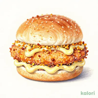 Overflowing Burger with Menchi Katsu