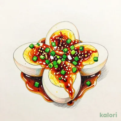Spicy Egg with Green Onion Sauce