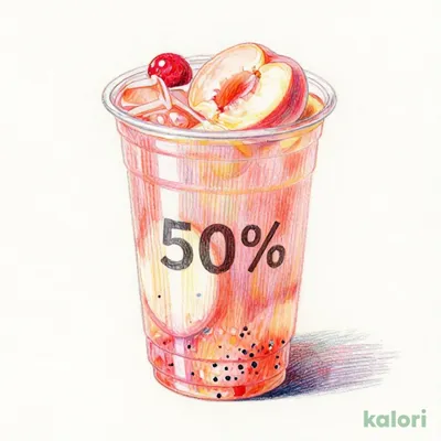 果汁たっぷり　ピーチティー