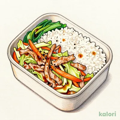 ごはん大盛！肉野菜弁当