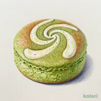 ふんわり蒸しケーキ　抹茶ミルク