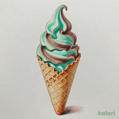 チョコミントワッフルコーン