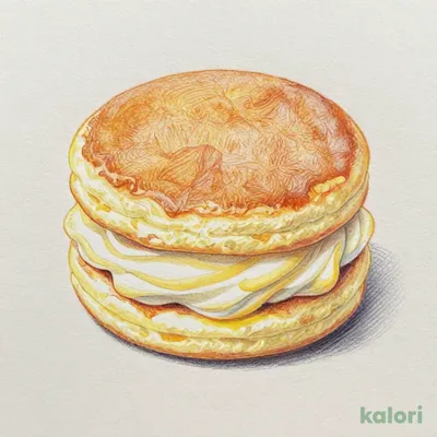 Baked Souffle Sandwich with Custard Whipped Cream