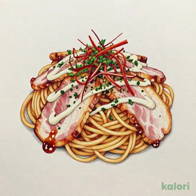 Extra Large Garlic Mayo Pork Rib Pasta
