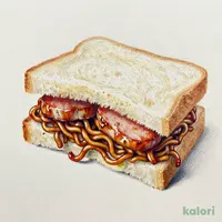 ハムカツ焼そばサンド