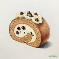うずまきロールケーキ　コーヒー＆バニラ