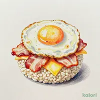 とろ〜り月見おにぎり(ベーコン・チーズ・マヨネーズ)
