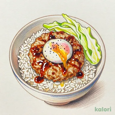 Tsukimi Tsukune (Egg & Chicken Meatball) Rice Bowl