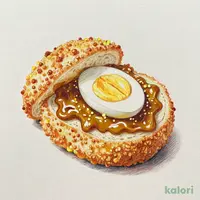Tsukimi Curry Bread