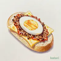 とろ〜り月見ミートチーズパン