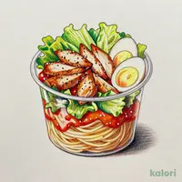 0秒パスタサラダ　ビビンパ風