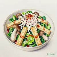 和風おろしで食べる　エリンギと小松菜お浸し