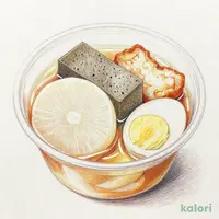 冷たいまま食べる　おでん