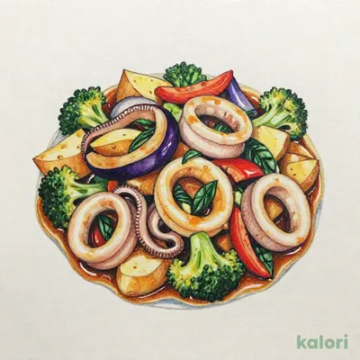 ビオラルイカと彩り野菜のバジルソース炒め２１５ｇ