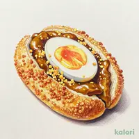 Curry Bun with Soft-Boiled Egg