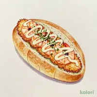 ぷりっと海老カツの塩パンドッグ