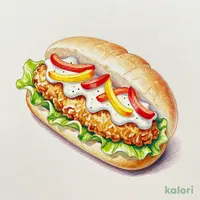 サクサクチキンと彩り野菜のサンド