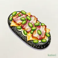 黒ごまパンの枝豆チーズ