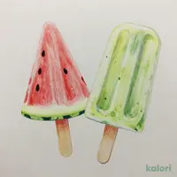 Suika & Melon Bar (Watermelon & Melon Flavored Ice Pop)
