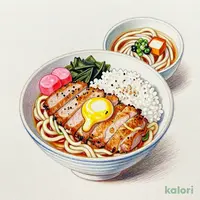 Hand-Breaded Pork Cutlet Bowl & Mini Udon Set