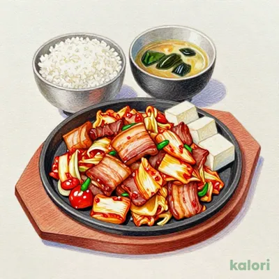 豚キムチ炒め定食