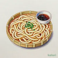 タレつき釜揚げうどん