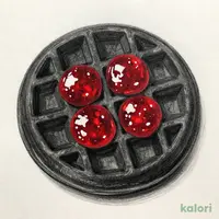 りんごとベリーワッフル