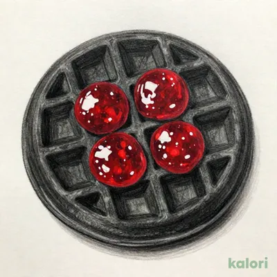 りんごとベリーワッフル