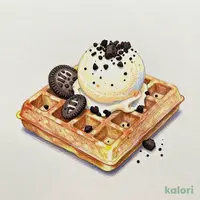 Glace Waffle (Cookies and Vanilla)