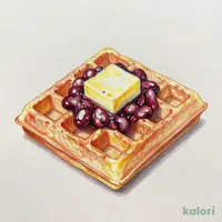 Red Bean & Butter Waffle