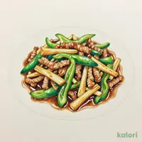 美保野ポークの肉細切りピーマン