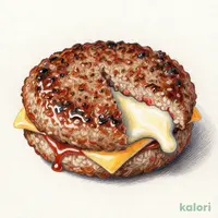 とろけるチーズ×とろけるデミハンバーグ定食（味噌汁を豚汁に変更）