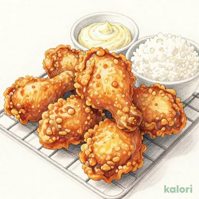 満天爆盛からあげ定食（味噌汁を豚汁に変更）