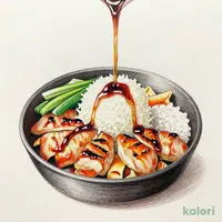 鉄板焼き 鶏のおろしポン酢定食（味噌汁を豚汁に変更）